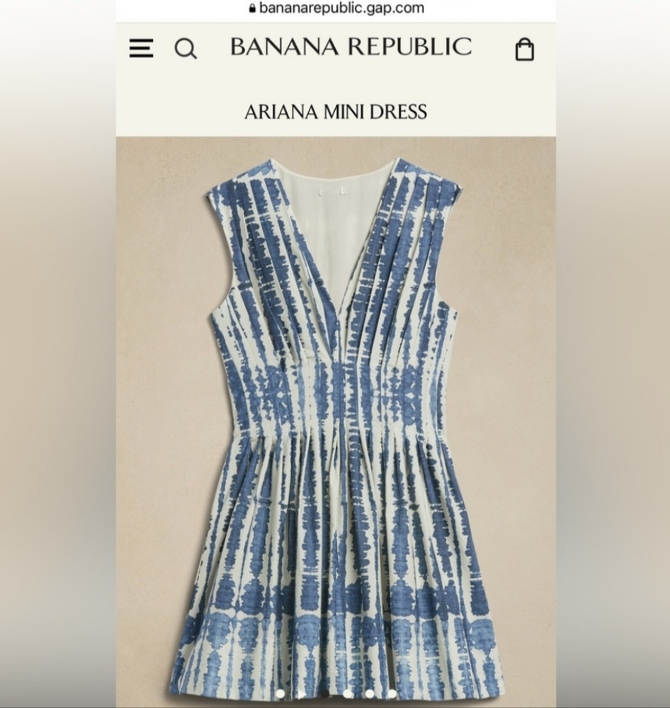 Banana Republic Blue and White Sundress